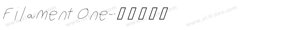 Filament One字体转换